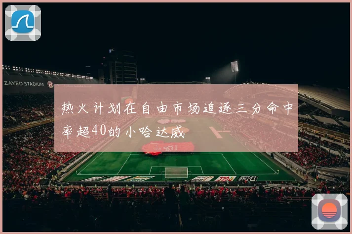 热火计划在自由市场追逐三分命中率超40的小哈达威